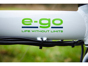 Electric Bike e-go Bike Lite+ WHITE 250w Motor Range up to 32miles