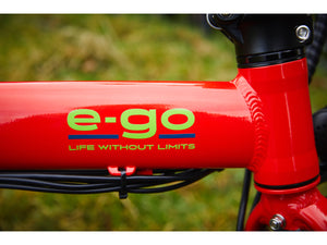 Electric Bike e-go Bike Lite+ RED 250w Motor Range up to 32miles