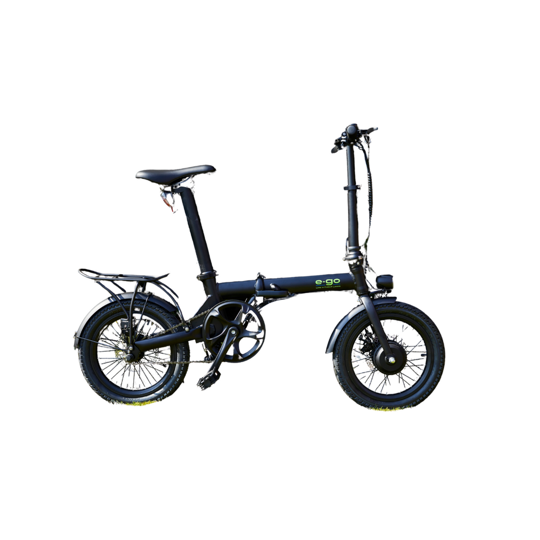 Folding Electric Bike e-go Lite 250w 36v Motor Range of up to 32miles - Black